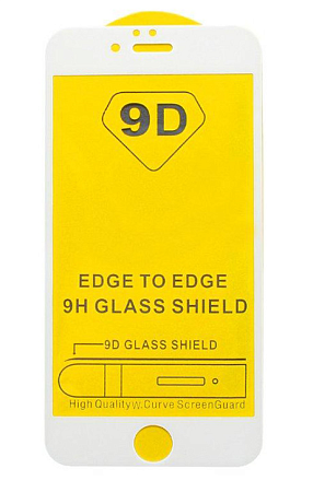 Защитное стекло на iPhone 7/8/SE (2020), 9D, белое, X-CASE