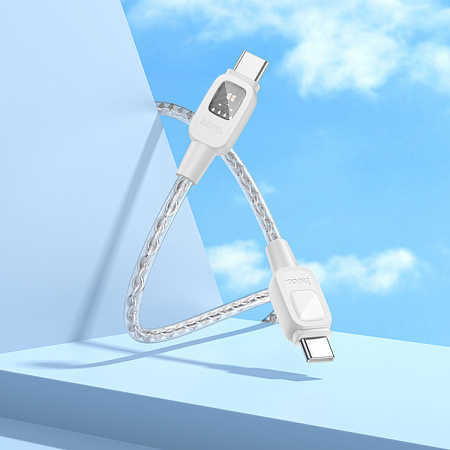 Кабель Type-C на Type-C, HOCO, U124, 1.2м, 60W, серый