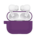 Чехол силиконовый для Airpods Pro/Pro 2, X-CASE, фиолетовый с карабином
