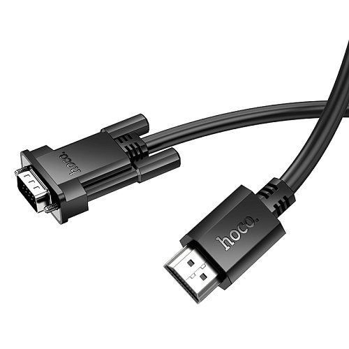 HDMI-VGA кабель, HOCO, US12, HD, 2м, черный