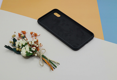 Чехол-накладка для iPhone XS Mas, Silicon Case, без лого, черный