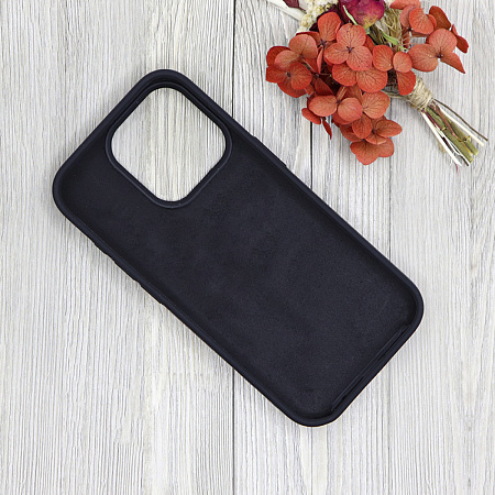 Чехол-накладка для iPhone 15 Pro Max, Silicon Case, магнитный (MagSafe), без лого, X-CASE, черный