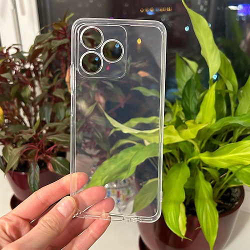 Чехол силиконовый для Realme C51/C53/Note 50 (4G)/Narzo N53, с защитой камеры, X-CASE, прозрачный