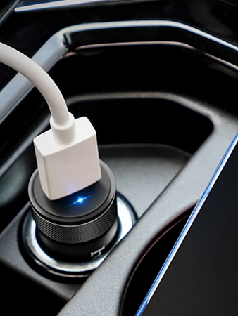 Автомобильное зарядное устройство, 1 USB 18W, QC3.0 (Z32A), HOCO, черный