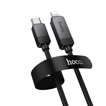Кабель Lightning to Type-C (PD), HOCO, U154, 1.2 метра, PD 30W, с дисплеем, цвет черный
