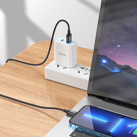 USB дата кабель Lightning, HOCO, X91, 3M, черный