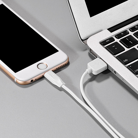 USB дата кабель Lightning, HOCO, X1, 1M, белый