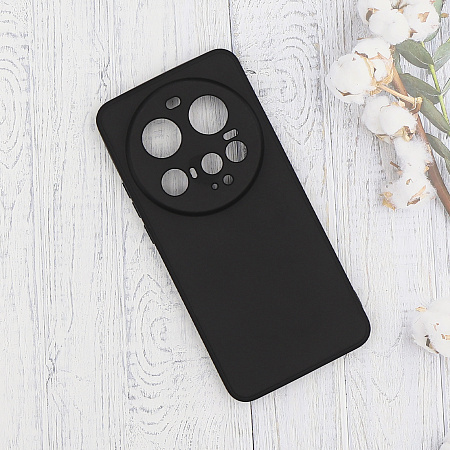 Чехол силиконовый для Xiaomi 15 Ultra (5G), с микрофиброй внутри, с защитой камеры, X-CASE, черный