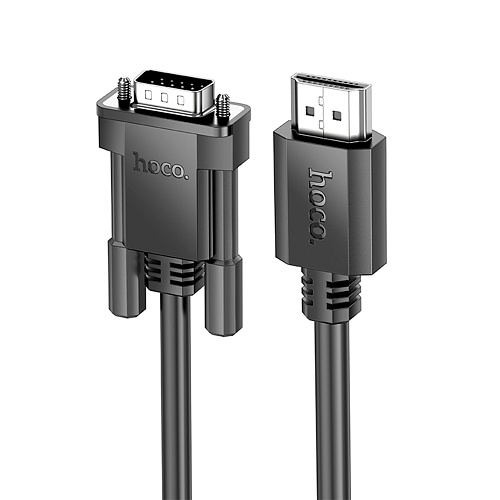 HDMI-VGA кабель, HOCO, US12, HD, 2м, черный