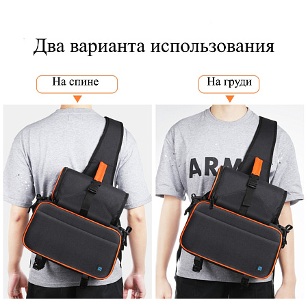 Рюкзак водонепроницаемый для фотоаппарата, камеры и др., 5014, PULUZ, через плечо, черный