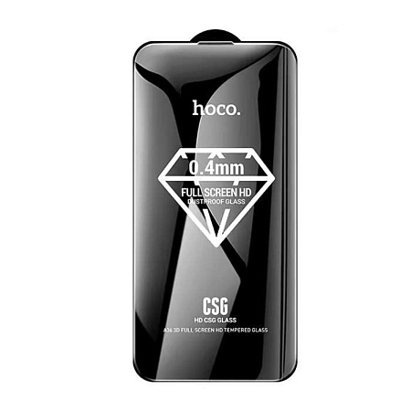 Защитное стекло для iPhone 15 Pro, A36, HOCO, 3D full screen HD tempered glass, черное
