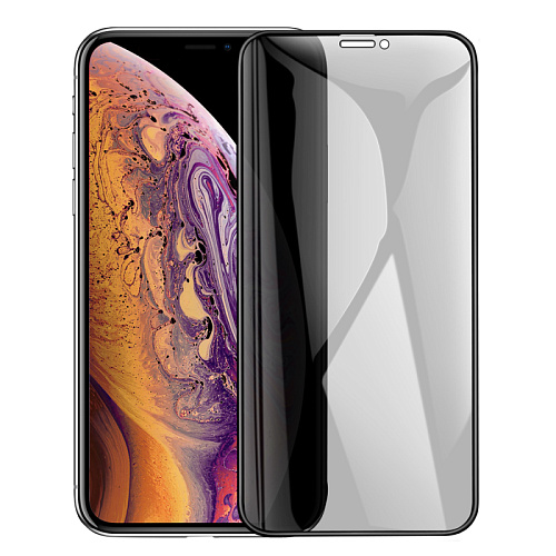 Защитное стекло на iPhone X/XS/11 Pro (A12 Pro), HOCO, Privacy Nano 3D full screen edges, черное