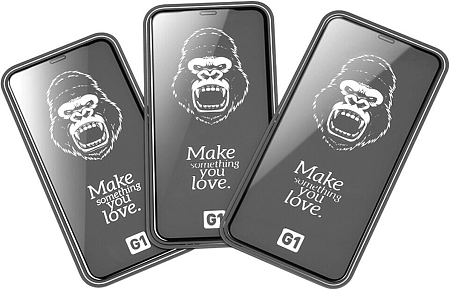 Защитное стекло на iPhone 13 Pro Max (6.7)/14 Plus, G1, HOCO, Flash attach full screen silk screen, черное
