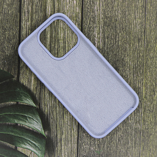 Чехол-накладка для iPhone 15 Pro Max, Silicon Case, магнитный (MagSafe), без лого, X-CASE, светло-голубой