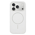Чехол-накладка для iPhone 17 Pro, Silicon Case, магнитный (MagSafe), без лого, X-CASE, белый