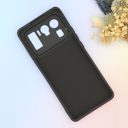 Чехол силиконовый для Xiaomi Mi 11 lite (5G), с микрофиброй внутри, с защитой камеры, X-CASE, черный