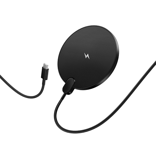Беспроводное зарядное устройство, CW62, с дисплеем, Type-C, черный