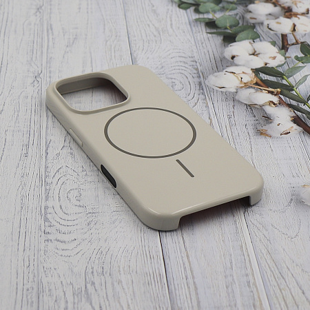 Чехол-накладка для iPhone 16 Pro Max, глянцевый, магнитный (MagSafe), без лого, X-CASE, белый