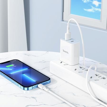 USB дата кабель Lightning, HOCO, X83, 1м, белый