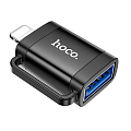 Переходник OTG Lightning на USB, UA31A, HOCO, черный