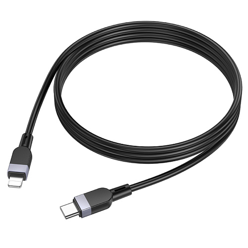 Кабель Lightning to Type-C (PD), HOCO, X109, 1м, силиконовый, черный
