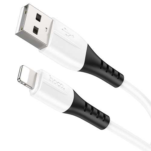 USB дата кабель Lightning, HOCO, X82, 1м, силиконовый, белый