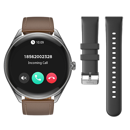 Умные часы Y22 Smart watch Hoco с поддержкой звонков, черные