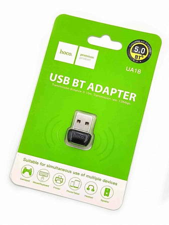 USB Bluetooth адаптер, UA18, HOCO, черный