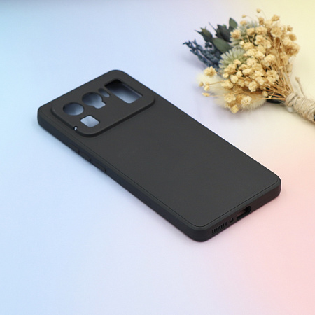 Чехол силиконовый для Xiaomi Mi 11 lite (5G), с микрофиброй внутри, с защитой камеры, X-CASE, черный