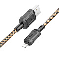 USB дата кабель Lightning, HOCO, X94, 1M, золотой