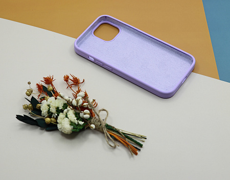 Чехол - накладка для iPhone 11, Silicon Case, без лого, сиреневый