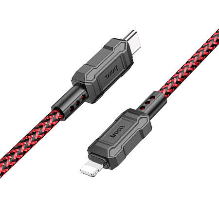 Кабель Lightning to Type-C (PD), HOCO, X94, 1м, 20W, красный
