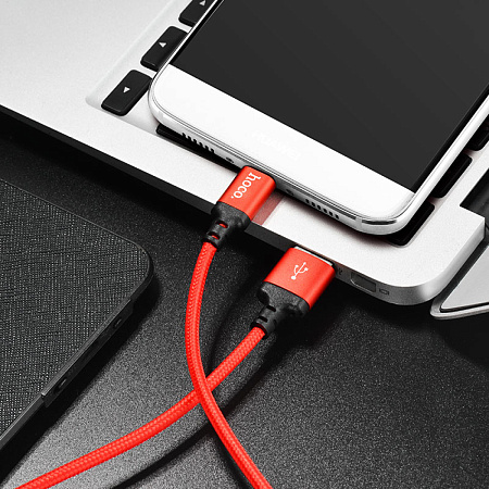 USB Кабель Type-C, HOCO, X14, 2М, красный