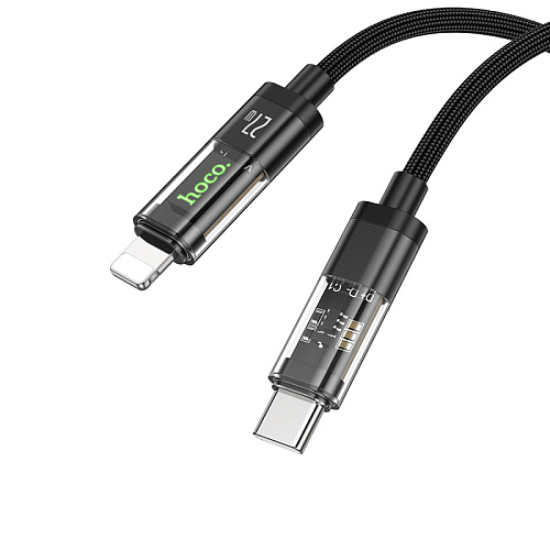Кабель Lightning to Type-C (PD), HOCO, U116, 1.2м, черный