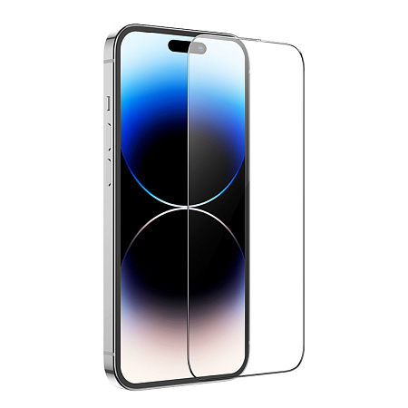 Защитное стекло для iPhone 14 Pro Max, G1, HOCO, Flash attach full screen silk screen, черное