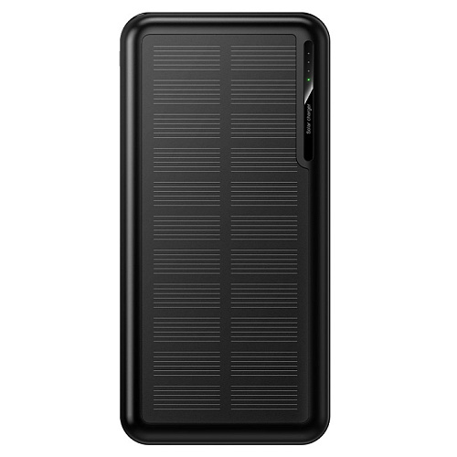 Универсальный Доп. Аккумулятор 20000mAh, J176A, HOCO, выход: 2 USB (2A), с солнечной батареей, черный