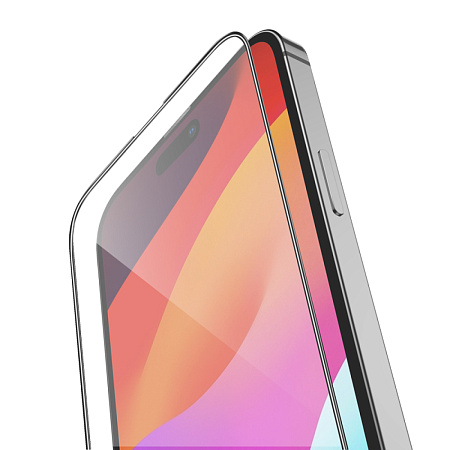 Защитное стекло для iPhone 15 Pro Max, G16, HOCO, Guardian shield series full-screen 5D large arc tempered glass, черное