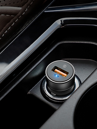 Автомобильное зарядное устройство, 1 USB 18W, QC3.0 (Z32A), HOCO, черный