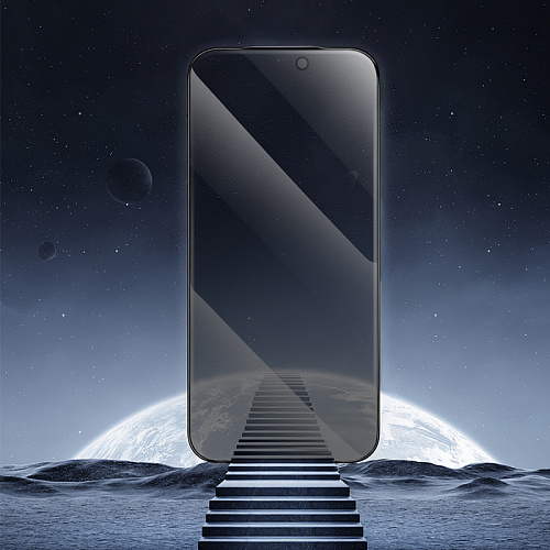 Защитное стекло для iPhone 17 Pro, G15, HOCO, Guardian shield series full-screen anti-spy tempered glass, черное
