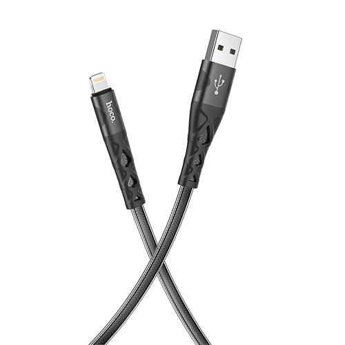 USB дата кабель Lightning, HOCO, U105, 1.2м, черный