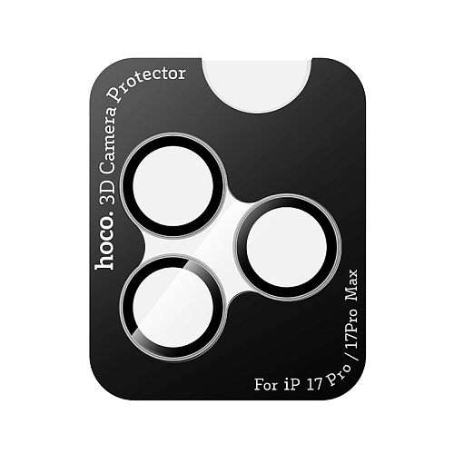 Защитное стекло для iPhone 17 Pro/17 Pro Max, V13, HOCO, на заднюю камеру, черный