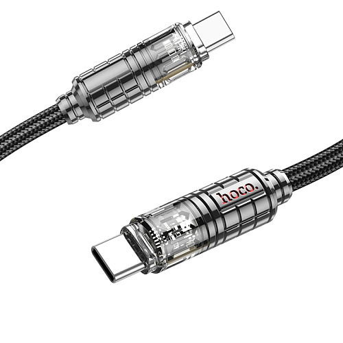 Кабель Type-C на Type-C, HOCO, U122, 60W, 1.2м, черный