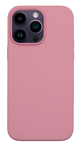 Чехол-накладка для iPhone 14 Pro Max, Silicon Case, без лого, бледно-розовый