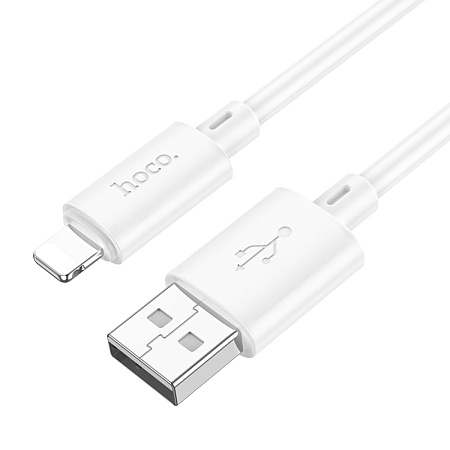 USB дата кабель Lightning, HOCO, X88, 1м, белый