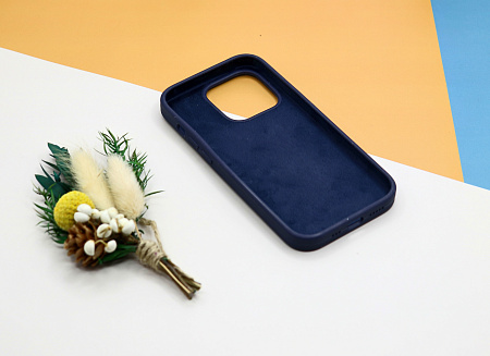 Чехол - накладка для iPhone 13 Pro Max, Silicon Case, без лого, темно-синий