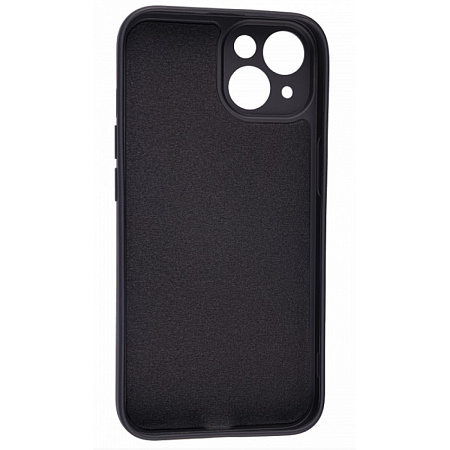 Чехол силиконовый для iPhone 15 (6.1), good quality, c защитой камеры, X-CASE, черный
