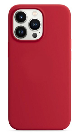 Чехол - накладка для iPhone 13 Pro, Silicon Case, без лого, красный