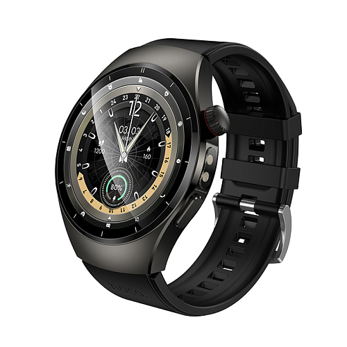 Умные часы Y40 Smart watch Hoco с поддержкой звонков, 2 ремешка в комплекте, черные