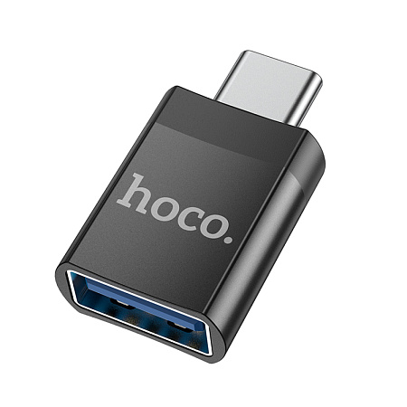 Переходник OTG Type-C, UA17, HOCO, черный