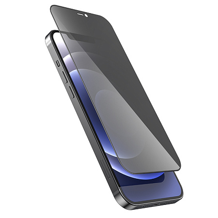 Защитное стекло на iPhone 12 (6.1)/12 Pro (6.1) G15, HOCO, Guardian shield series full-screen anti-spy, черное